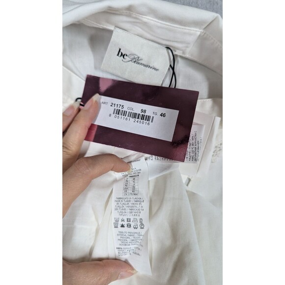 Be Blumarine Women Dress Size 10 Crochet Fringe Cutout Long Sleeve Delicate - Picture 10 of 11